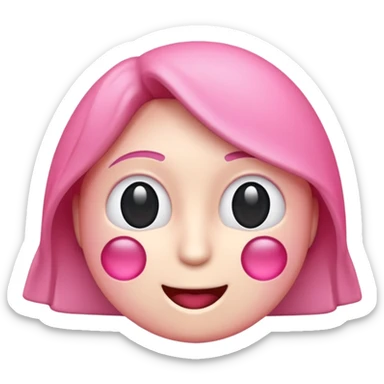 me haces un emoji de alerta en rosa tipo 3d ? te paso el código de color FDD2EF sticker