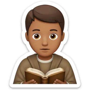 Guy who reads Bible sticker