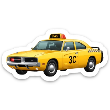 Dodge Charger Taxi sticker