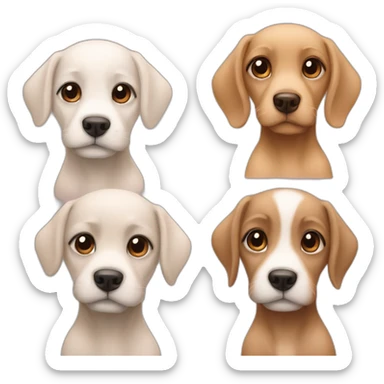 3 baby dogs sticker