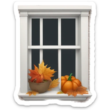 fall window sill sticker