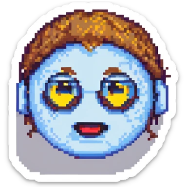 the concept of 'rizz' as a cool, confident, charismatic emoji, pixel art style sticker