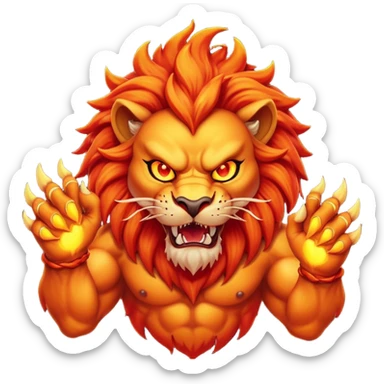 demon lion sticker