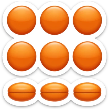 orange pill sticker