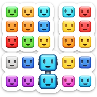 basic bot emojis sticker