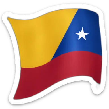 Bandera de Venezuela y en el centro la cara de simon bolivar el libertador sticker
