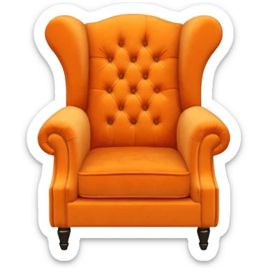 orange armchair sticker