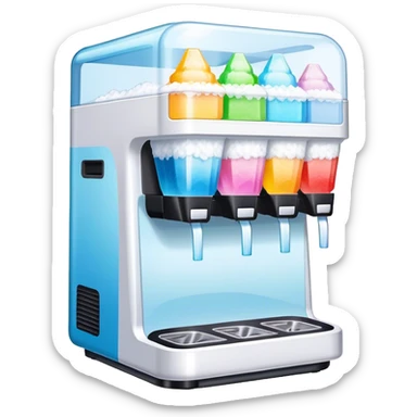 Shaved ice machine sticker