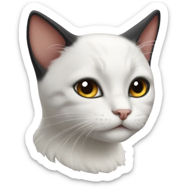 frajola white and black cat  sticker