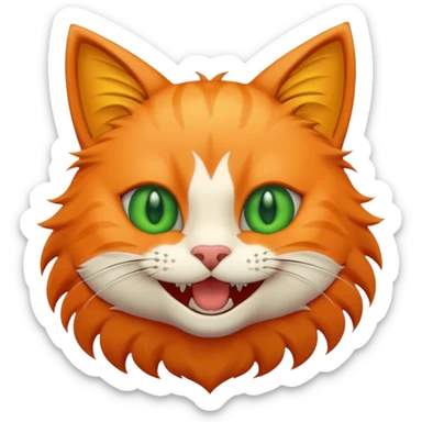 cat smiling scarily  sticker