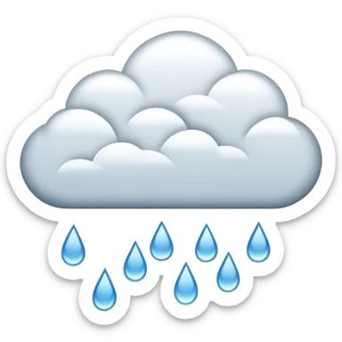 Tempo nublado com chuva sticker