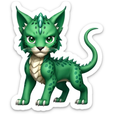Dragon-type Fakémon-Lynx full body sticker