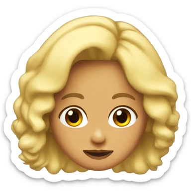 chica rubia brazos en alto sticker