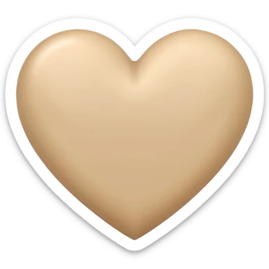 Coração beje sticker