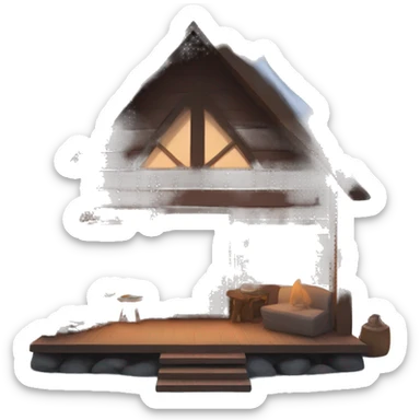cozy cabin vibes sticker