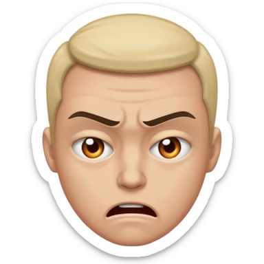  can't express expressionless ,anger just staring at  sticker