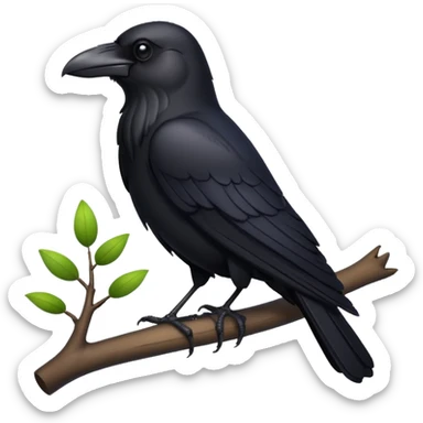 eine kleiner schwarzer rabe  sticker