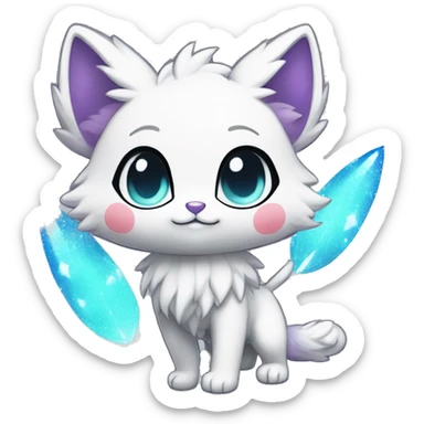  High quality detailed Cute Cool Kawaii stylish Pretty Chibi Fur-Sona Shiny Colorful Sparkly Fakemon Full Body sticker