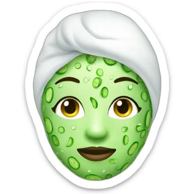 beauty cucumber face mask sticker