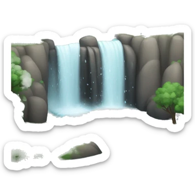 White Water falling  sticker