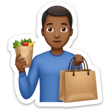 Market Shopper black man sticker