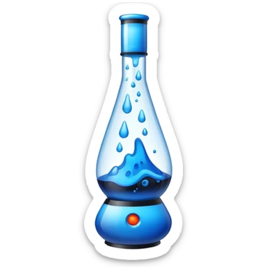 Lava lamp with blue lava sticker