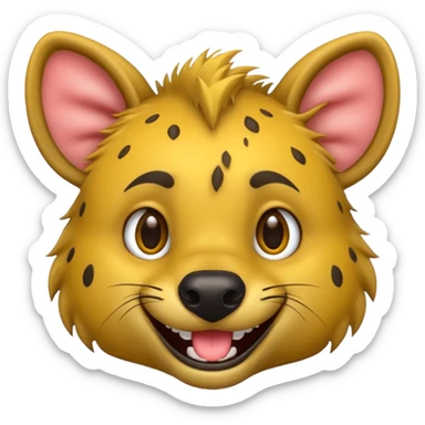 hyena cartoon  emoji sticker