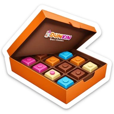 dunkin box of chocolates sticker