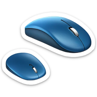 dark azure computer mouse sticker