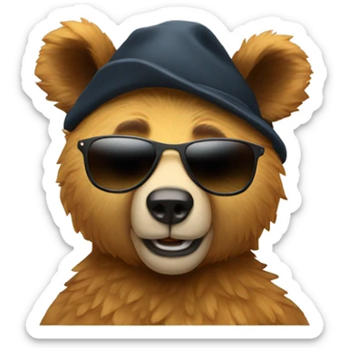 Ein Bär mit einer Sonnenbrille  sticker