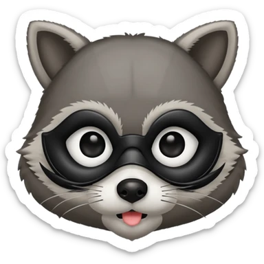  racoon with mustashe sticker