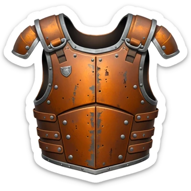 Rusted warrior body armor sticker