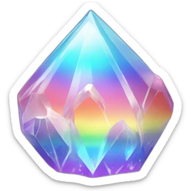 quartz crystal lbgt rainbow pokemon with eyes and legs sticker