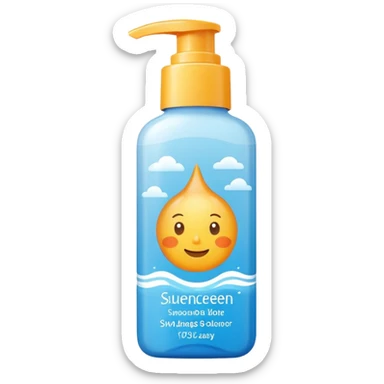 sun screen product (skyblue color) sticker