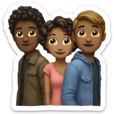 3 group of friends  sticker
