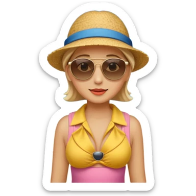 At the beach sticker