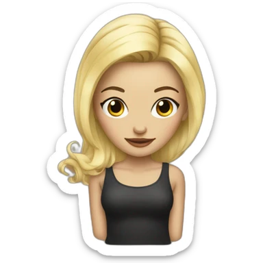 femme blonde avec tatouages sur tout le corps sticker