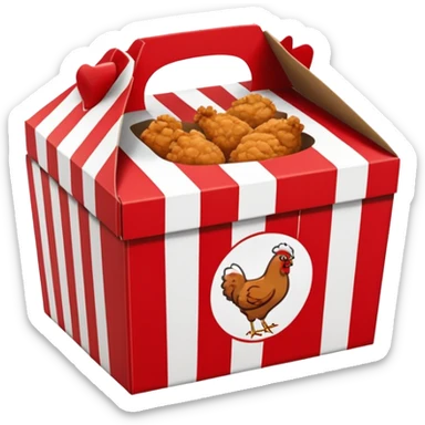 fried chicken box sticker