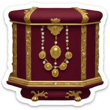 Regency jewelry box maroon color  sticker