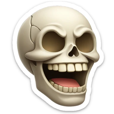 skull laughing sticker