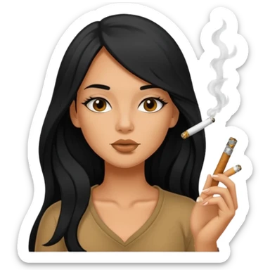 A girl smoking an joint  sticker