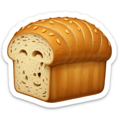 no no just a simple bread load with sliced 2 slice on ground and no eye or face on brea  sticker