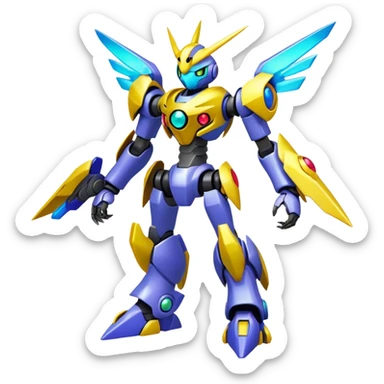 Shiny Fakemon-Pokemon-Digimon-Spectrobes-Medabot-fusion, full body sticker