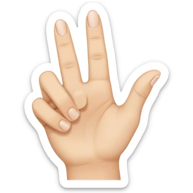 "Raise the thumb, index finger, and middle finger of the left hand." sticker