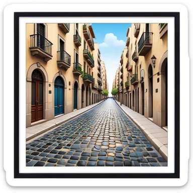 Street in Barcalona  sticker