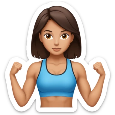 pretty brunette fitness woman sticker