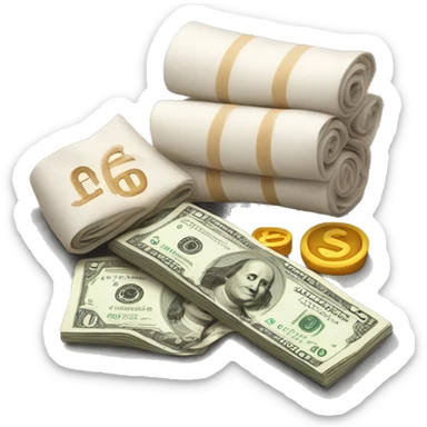 rolled dollar bill next to pile of flour sticker