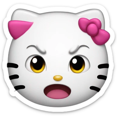hello kitty angry sticker