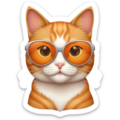 Cat with sunglasses sticker