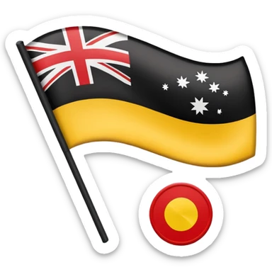 Australian aboriginal flag sticker